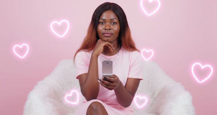 Woman with long, wavy dark hair, styled with a center part.
